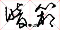 刘少英暗箱草书怎么写