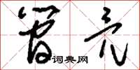 刘少英简亮草书怎么写