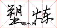 段相林塑炼行书怎么写