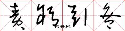 刘少英责躬引咎草书怎么写