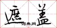 段相林遮盖行书怎么写