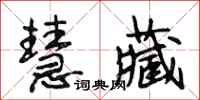 段相林慧藏行书怎么写