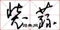 刘少英装蒜草书怎么写