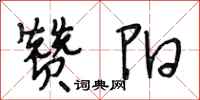 段相林赞阳行书怎么写
