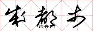 朱锡荣成都市草书怎么写