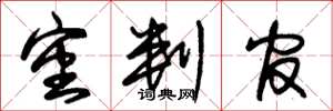 朱锡荣审判官草书怎么写