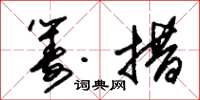 朱锡荣筹措草书怎么写