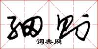 朱锡荣细则草书怎么写