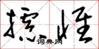 刘少英摅怀草书怎么写
