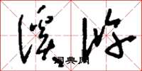 刘少英溪浒草书怎么写