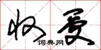 朱锡荣收受草书怎么写