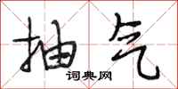 段相林抽气行书怎么写