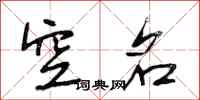 段相林空名行书怎么写