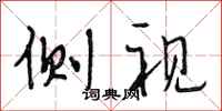 段相林侧视行书怎么写