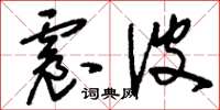 刘少英震波草书怎么写