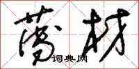 刘少英薄材草书怎么写