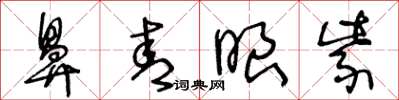 王冬龄鼻青眼紫草书怎么写