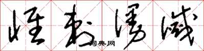 刘少英怀刺漫灭草书怎么写