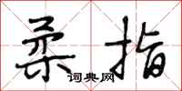 段相林柔指行书怎么写