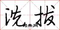 段相林洗拔行书怎么写