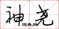 段相林神尧行书怎么写