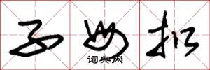 朱锡荣子母扣草书怎么写
