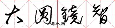 朱锡荣大圆镜智草书怎么写