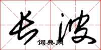 朱锡荣长波草书怎么写