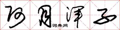 朱锡荣阿月浑子草书怎么写