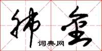 朱锡荣肺金草书怎么写