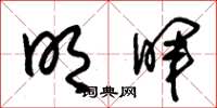 朱锡荣明晖草书怎么写
