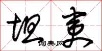 朱锡荣坦夷草书怎么写