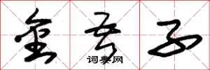 朱锡荣金吾子草书怎么写