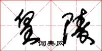 朱锡荣皇陵草书怎么写