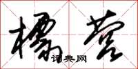 朱锡荣标营草书怎么写