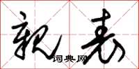 朱锡荣亲表草书怎么写