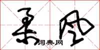 朱锡荣柔风草书怎么写