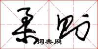朱锡荣柔则草书怎么写