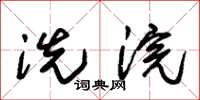 朱锡荣洗浣草书怎么写