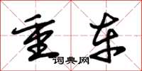 朱锡荣重车草书怎么写