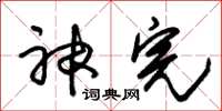 朱锡荣神完草书怎么写
