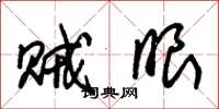 朱锡荣贼眼草书怎么写