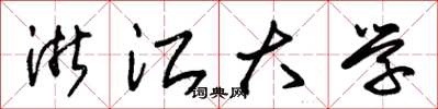 朱锡荣浙江大学草书怎么写