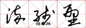 朱锡荣流线型草书怎么写