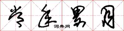 朱锡荣常年累月草书怎么写