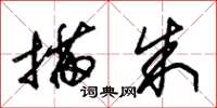 朱锡荣描朱草书怎么写