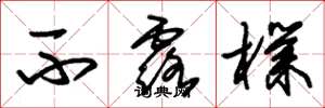 朱锡荣不露朴草书怎么写