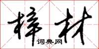 朱锡荣梓材草书怎么写