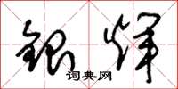 朱锡荣银辉草书怎么写