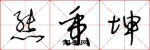 王冬龄熊秉坤草书怎么写